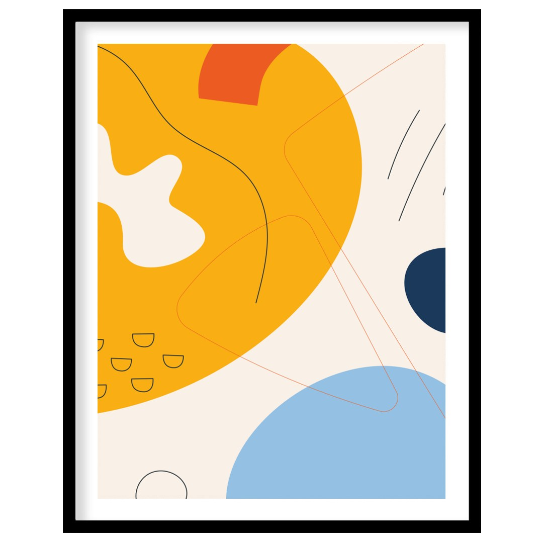 Dive into a world of vibrant abstraction with this captivating piece. Featuring bold geometric for residence