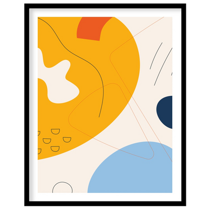 Dive into a world of vibrant abstraction with this captivating piece. Featuring bold geometric for residence
