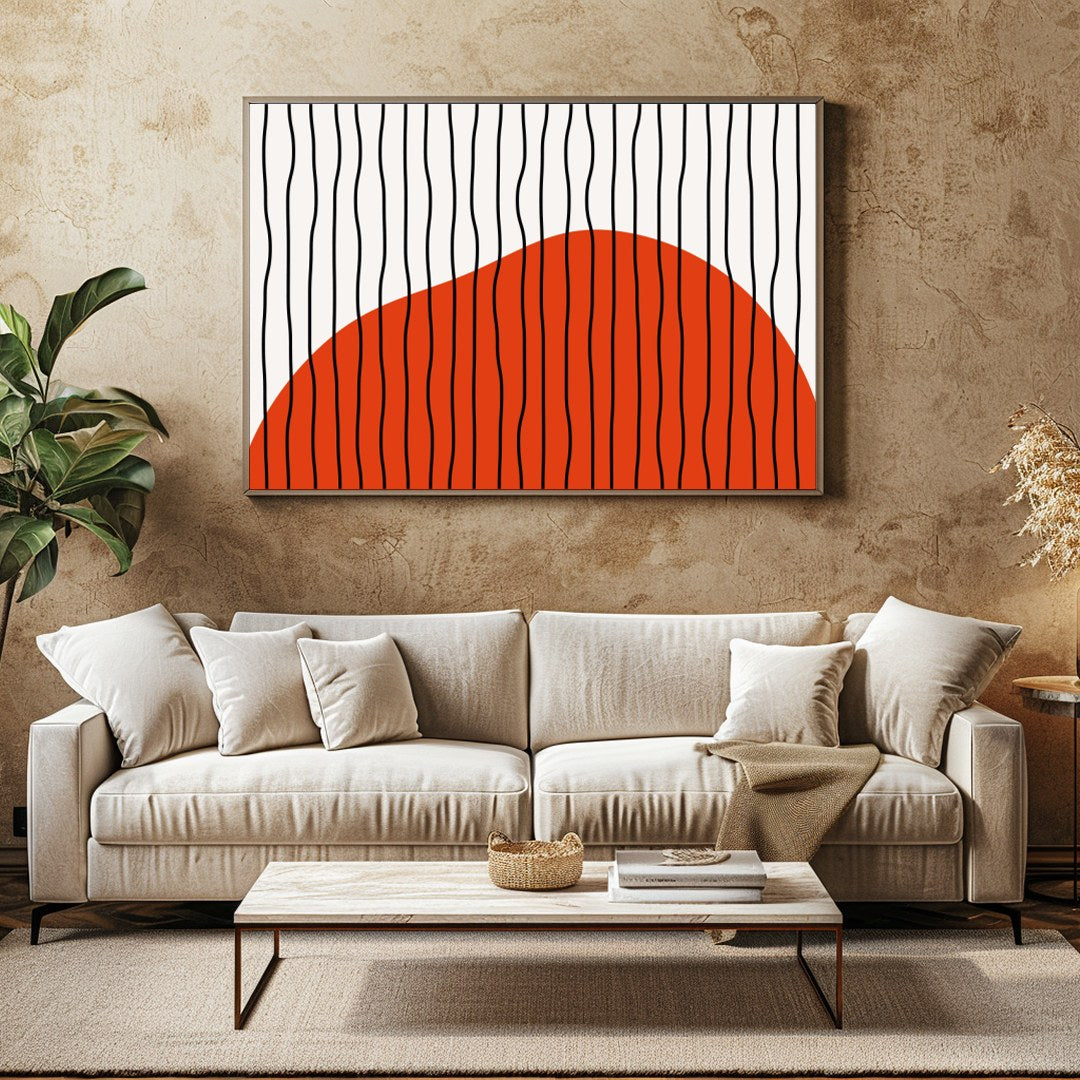 Embrace the sleek elegance of modern design with 'Abstract Harmony No. 5.' This striking piece for Family Room