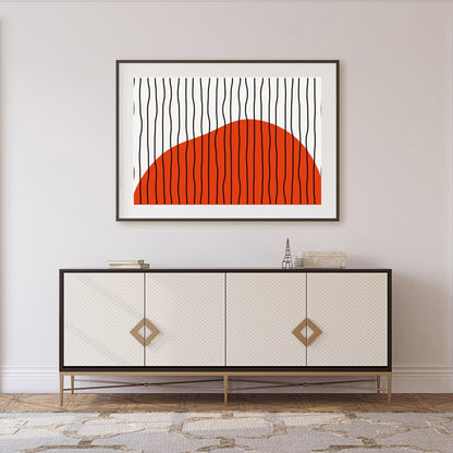 Embrace the sleek elegance of modern design with 'Abstract Harmony No. 5.' This striking piece for Foyer