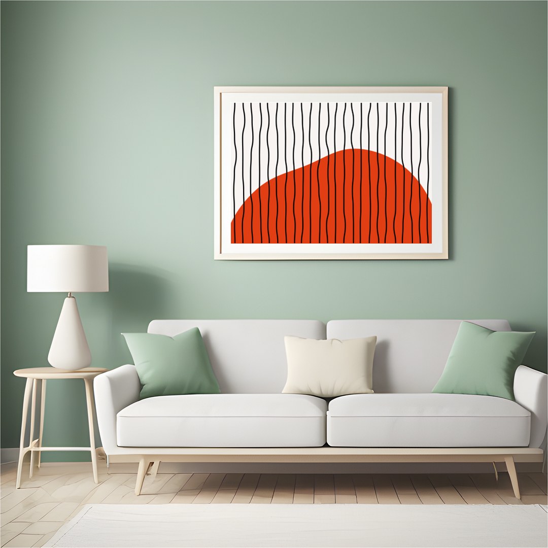 Embrace the sleek elegance of modern design with 'Abstract Harmony No. 5.' This striking piece for Hall