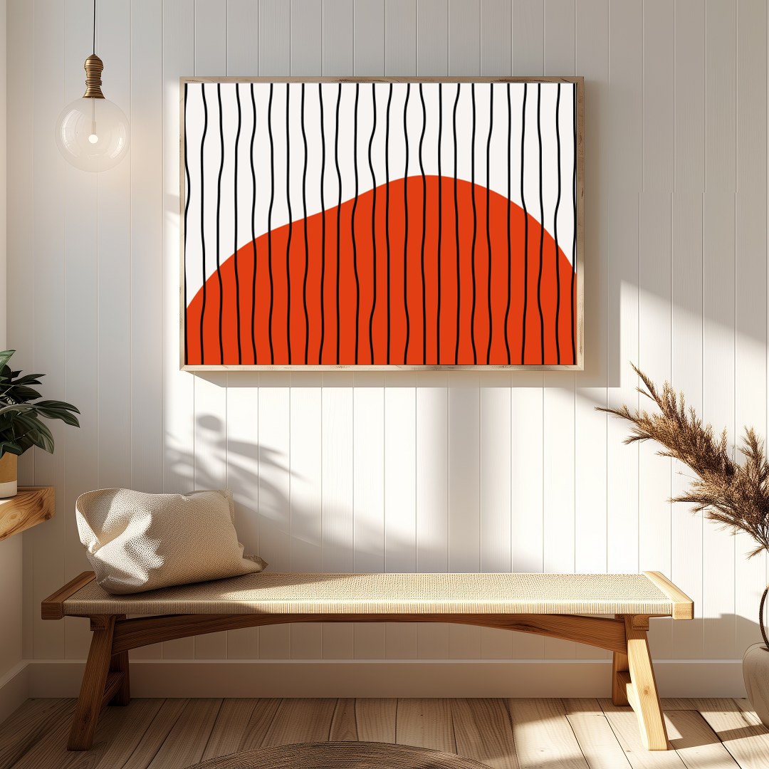 Embrace the sleek elegance of modern design with 'Abstract Harmony No. 5.' This striking piece for Hallway