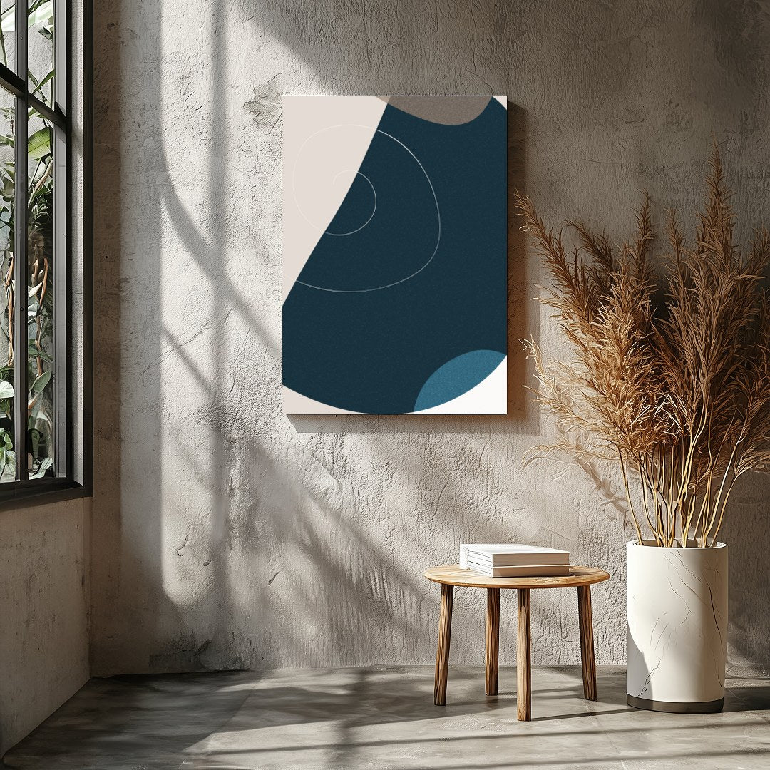 This stunning piece of abstract art combines harmonious shapes with a soothing color palette, for Entrance