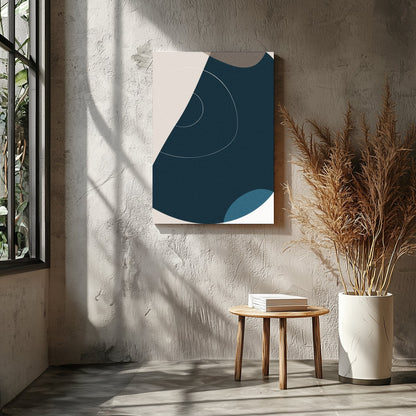 This stunning piece of abstract art combines harmonious shapes with a soothing color palette, for Entrance