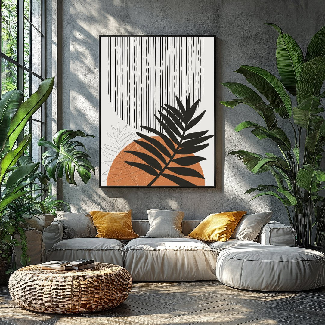 Elevate your space with this modern wall art, capturing the rhythmic essence of nature. Its bold for Balcony
