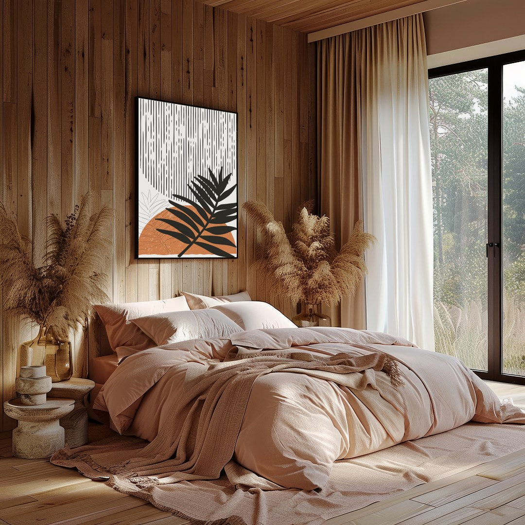 Elevate your space with this modern wall art, capturing the rhythmic essence of nature. Its bold for Bedroom