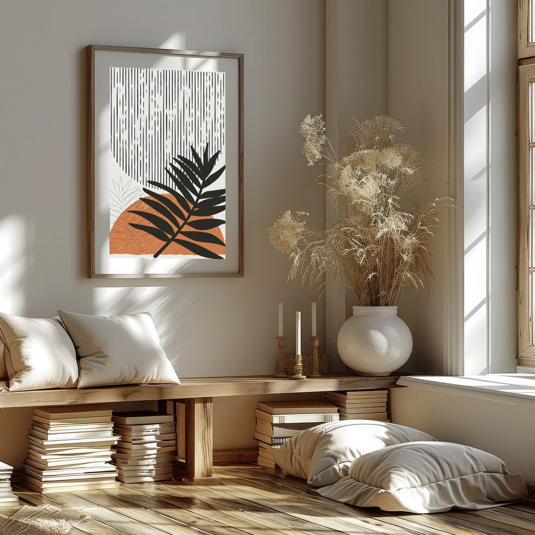 Elevate your space with this modern wall art, capturing the rhythmic essence of nature. Its bold for hallway