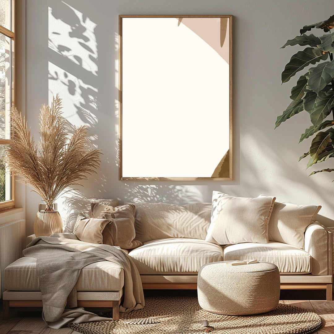 Explore the delicate balance of nature and abstraction with this captivating piece. Organic leaf for Sitting Area