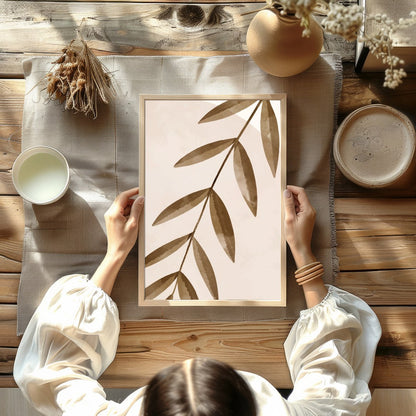 Elevate your space with this contemporary abstract art piece featuring soothing organic shapes and for Kitchen