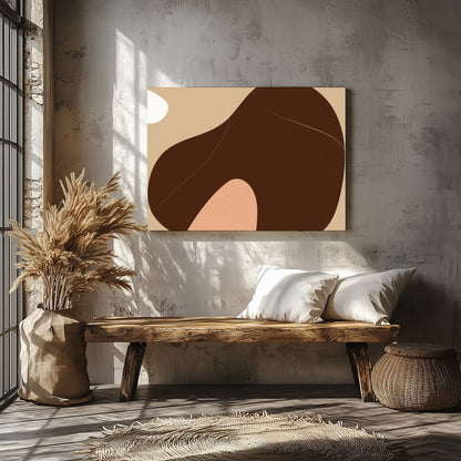 Discover the calming influence of earthy hues with this abstract wall art piece. Featuring a for Veranda