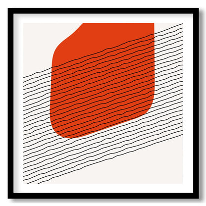 Immerse yourself in the simplicity of modern design with this striking abstract artwork. Featuring for office