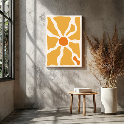 Illuminate your space with this vibrant abstract piece that captures the essence of a sunrise. Its for Entrance
