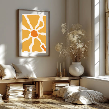 Illuminate your space with this vibrant abstract piece that captures the essence of a sunrise. Its for gallery