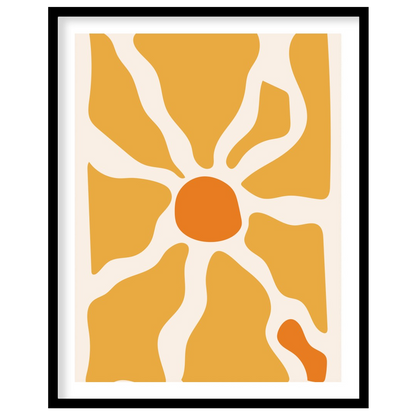 Illuminate your space with this vibrant abstract piece that captures the essence of a sunrise. Its for kitchen