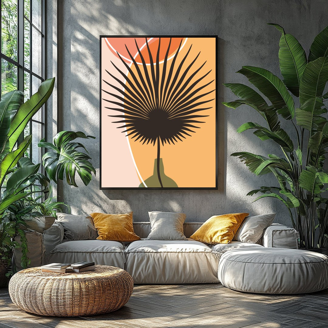 Embrace the tranquil allure of abstract minimalism with this captivating canvas. Featuring a for Balcony