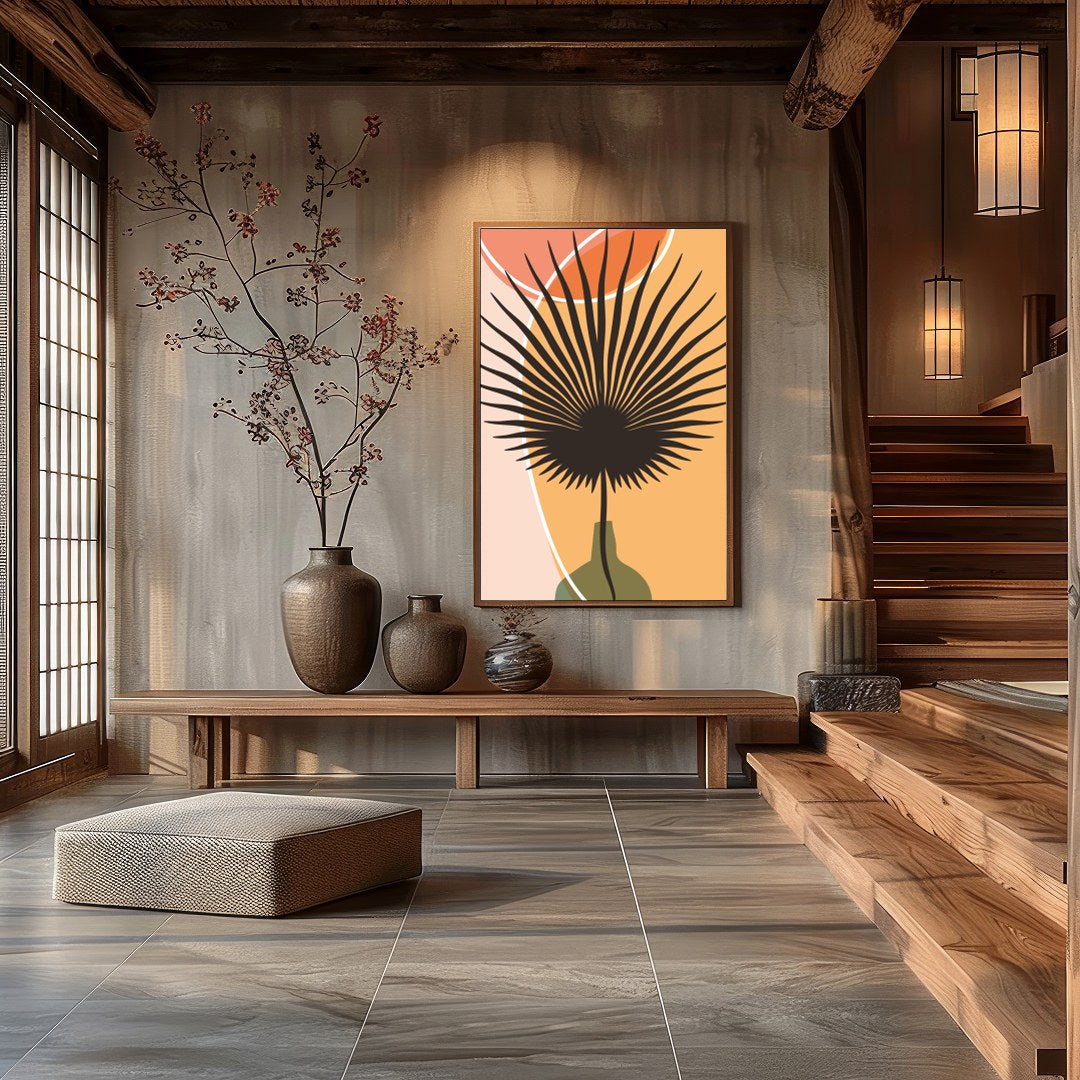 Embrace the tranquil allure of abstract minimalism with this captivating canvas. Featuring a for Hall