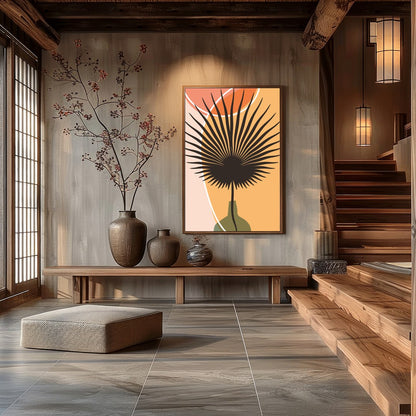 Embrace the tranquil allure of abstract minimalism with this captivating canvas. Featuring a for Hall