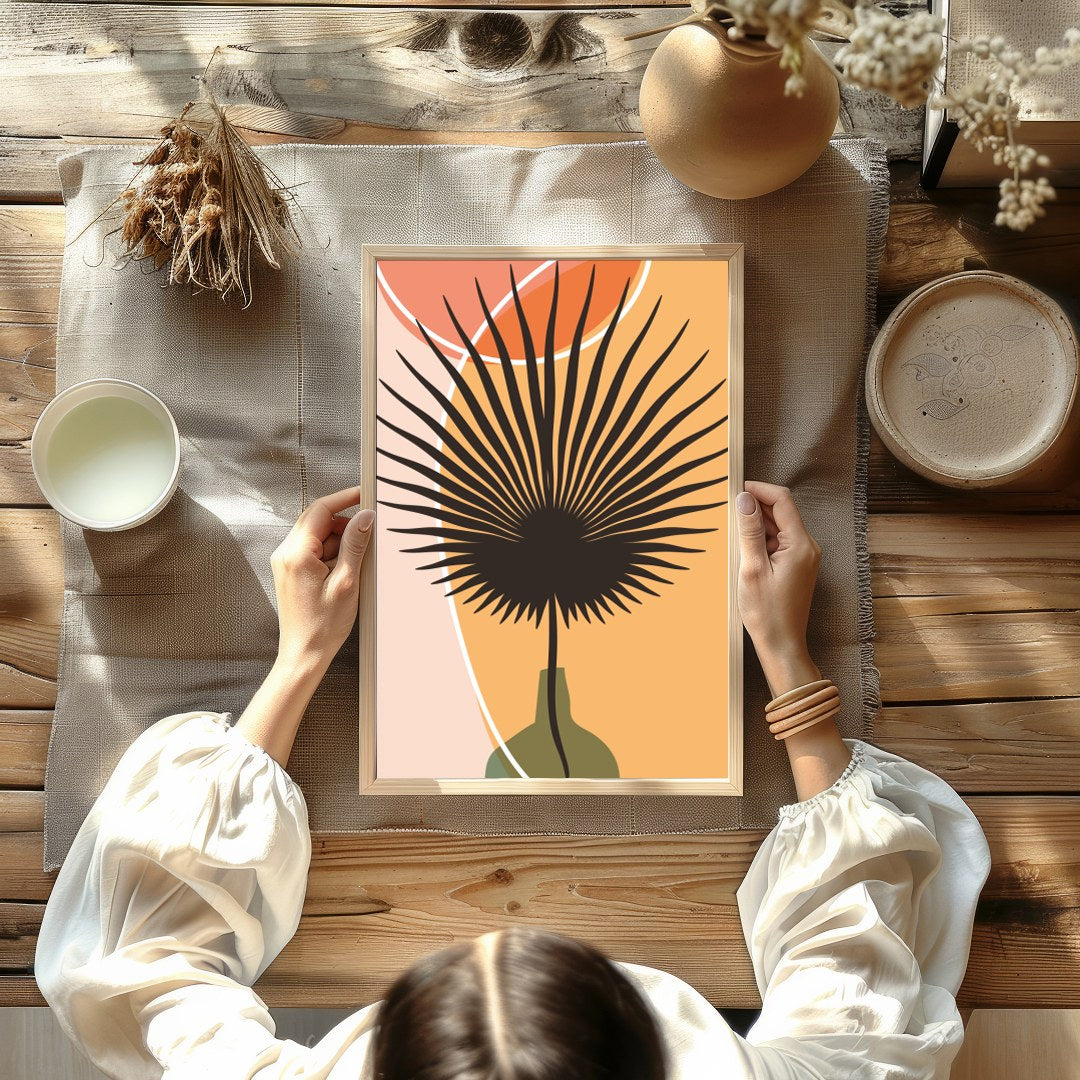 Embrace the tranquil allure of abstract minimalism with this captivating canvas. Featuring a for Kitchen