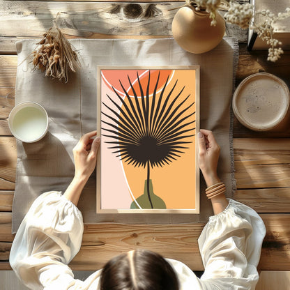 Embrace the tranquil allure of abstract minimalism with this captivating canvas. Featuring a for Kitchen