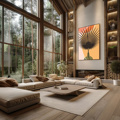 Embrace the tranquil allure of abstract minimalism with this captivating canvas. Featuring a for Living Room