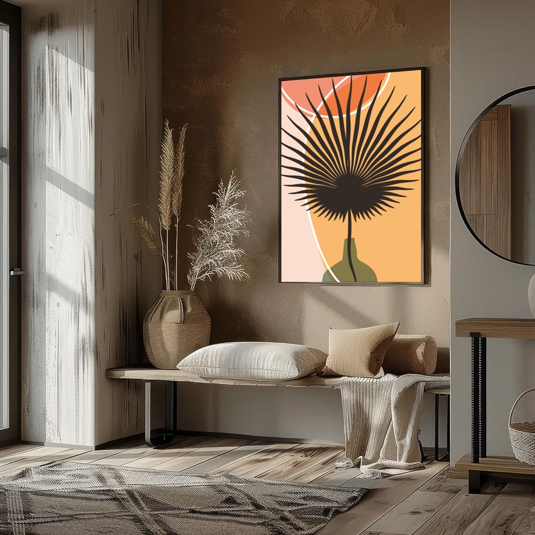 Embrace the tranquil allure of abstract minimalism with this captivating canvas. Featuring a for living-space