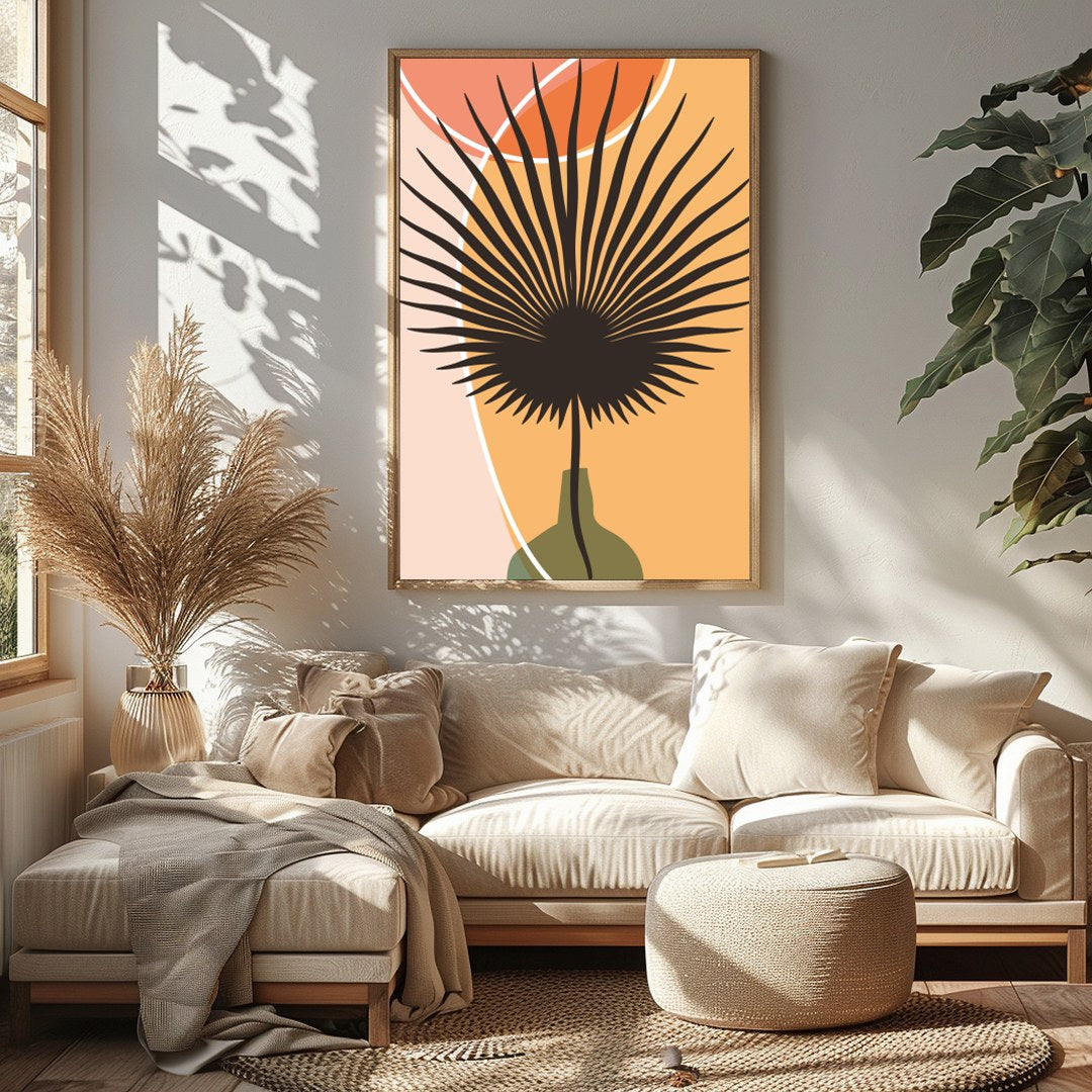 Embrace the tranquil allure of abstract minimalism with this captivating canvas. Featuring a for Sitting Area