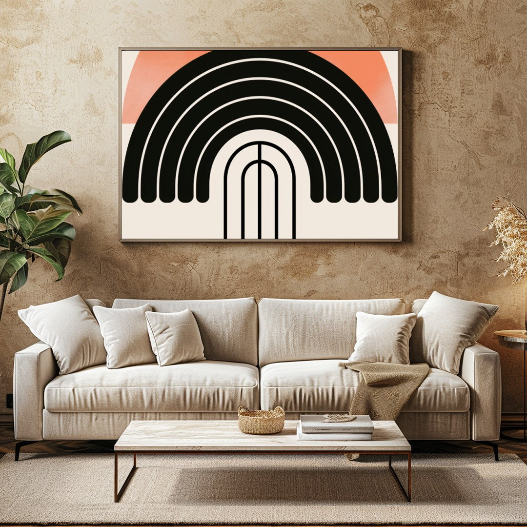 Elevate your space with this stunning abstract piece that blends calming earth tones with bold for Family Room