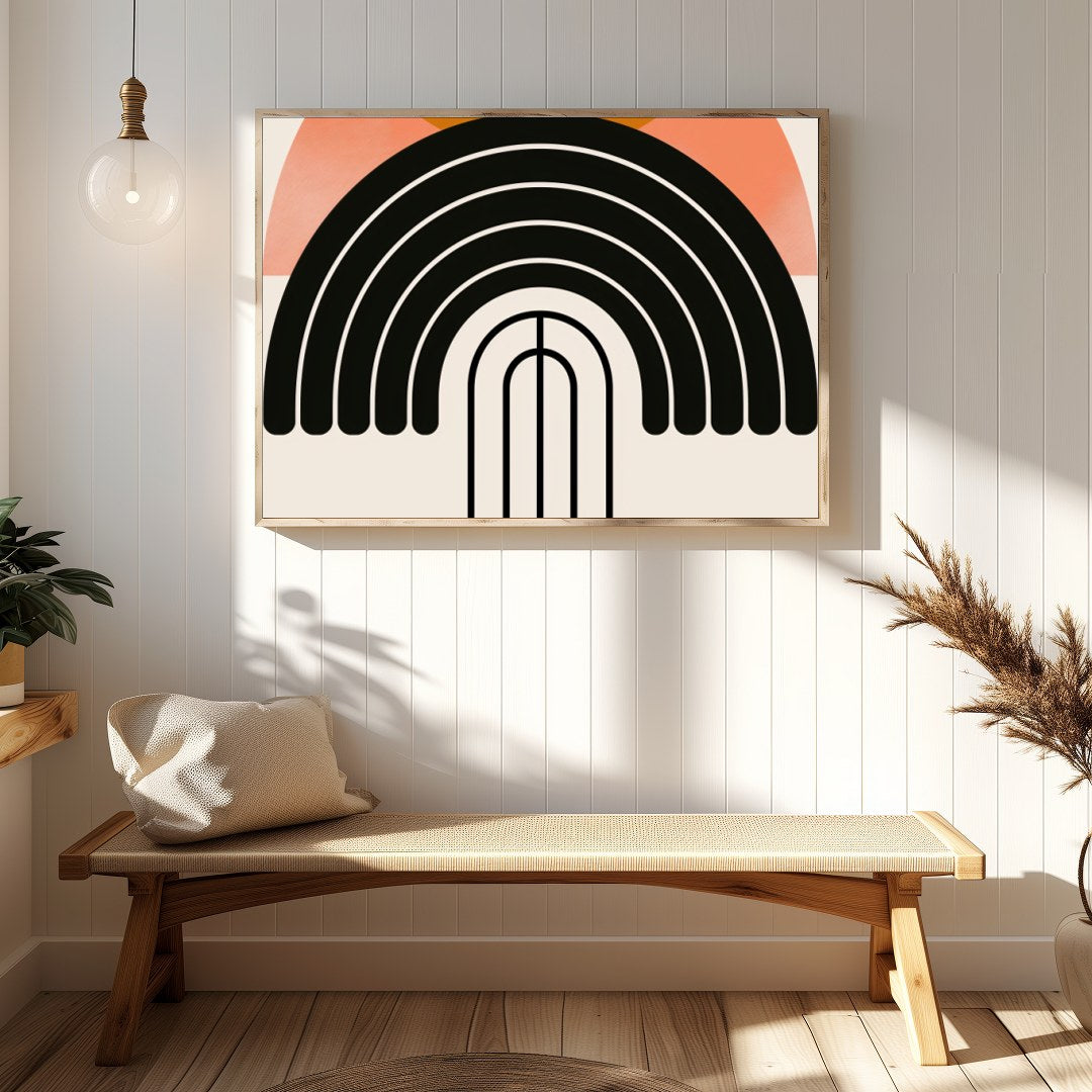Elevate your space with this stunning abstract piece that blends calming earth tones with bold for Hallway