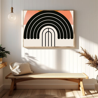 Elevate your space with this stunning abstract piece that blends calming earth tones with bold for Hallway