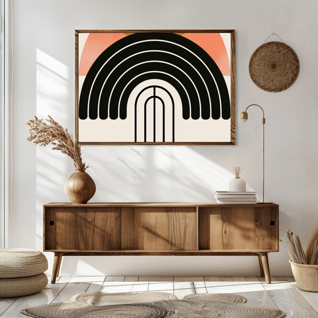 Elevate your space with this stunning abstract piece that blends calming earth tones with bold for Sitting Area