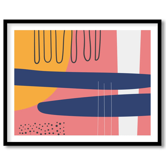 Elevate your space with this stunning abstract design featuring a harmonious blend of vibrant for interior