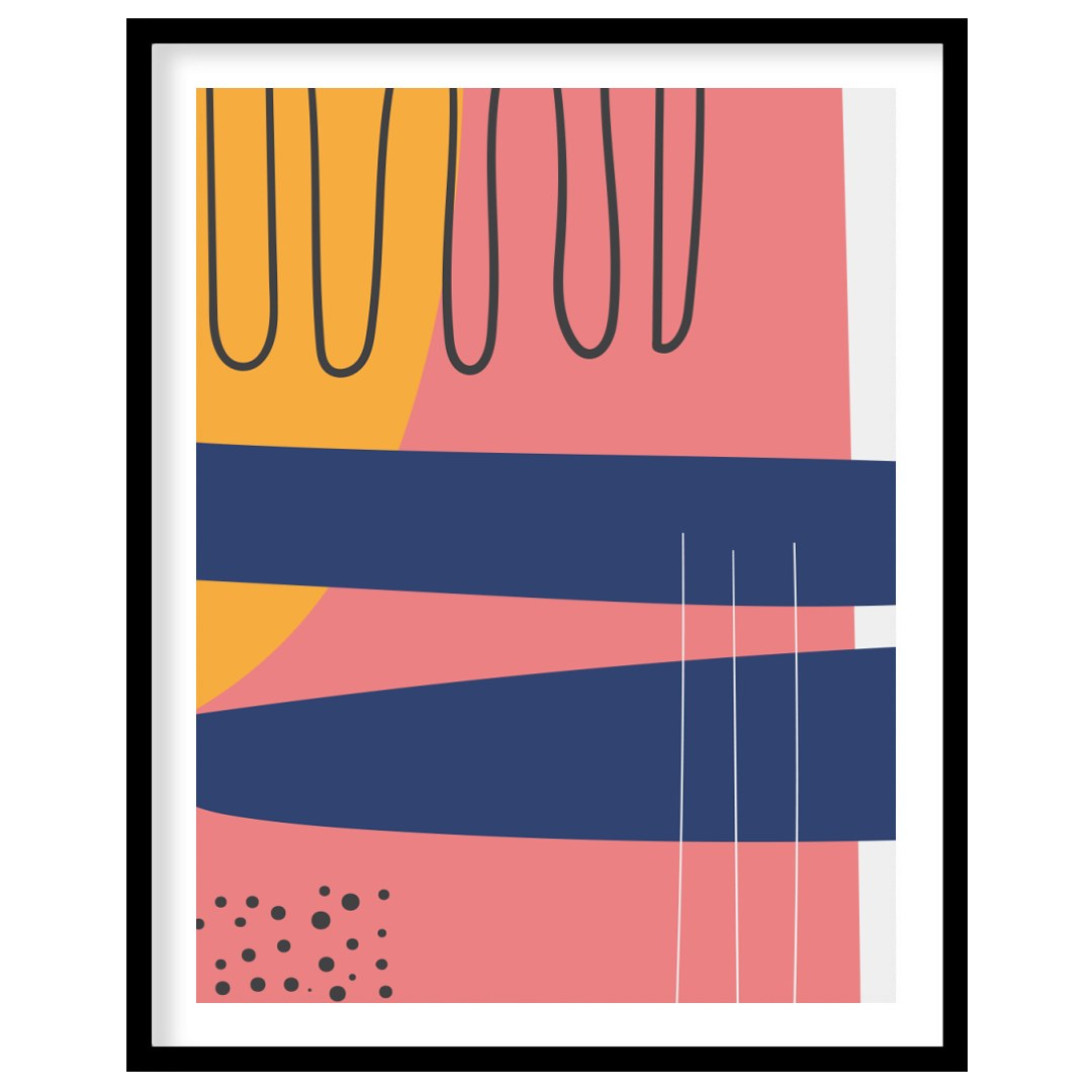 Elevate your space with this stunning abstract design featuring a harmonious blend of vibrant for interior