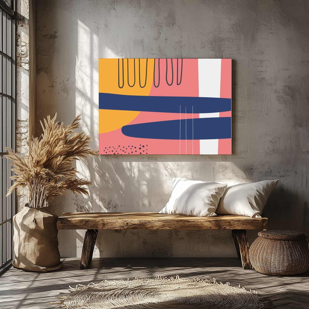 Elevate your space with this stunning abstract design featuring a harmonious blend of vibrant for Veranda