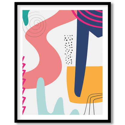 Elevate your space with this vibrant abstract piece, where bold, sweeping lines meet playful for home