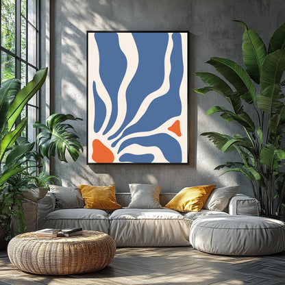 Immerse yourself in the soothing flow of abstract waves with this stunning wall art. Bold contours for Balcony