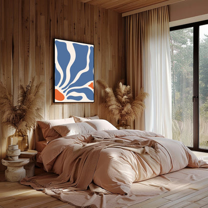Immerse yourself in the soothing flow of abstract waves with this stunning wall art. Bold contours for Bedroom