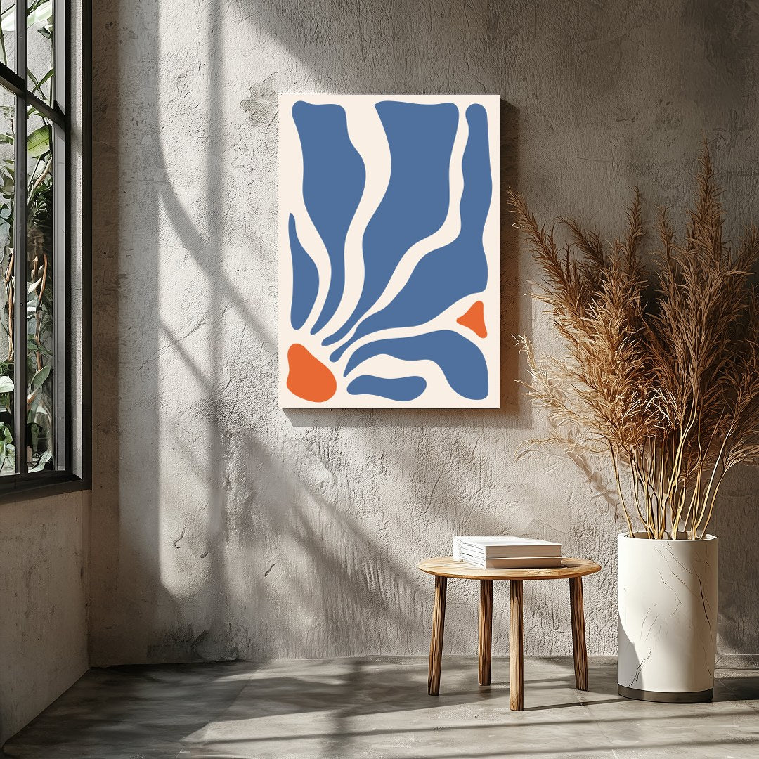 Immerse yourself in the soothing flow of abstract waves with this stunning wall art. Bold contours for Entrance