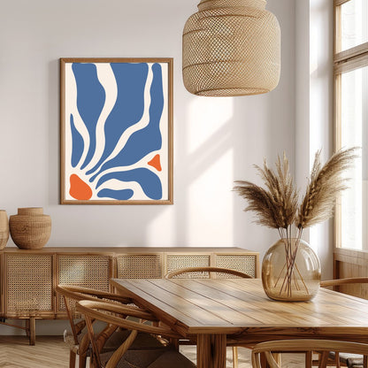 Immerse yourself in the soothing flow of abstract waves with this stunning wall art. Bold contours for Extra Kitchen