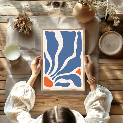 Immerse yourself in the soothing flow of abstract waves with this stunning wall art. Bold contours for Kitchen