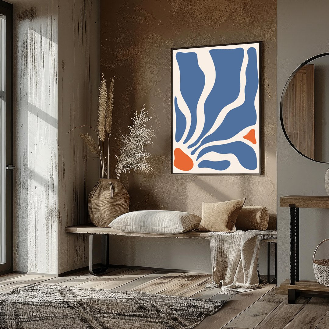 Immerse yourself in the soothing flow of abstract waves with this stunning wall art. Bold contours for loft
