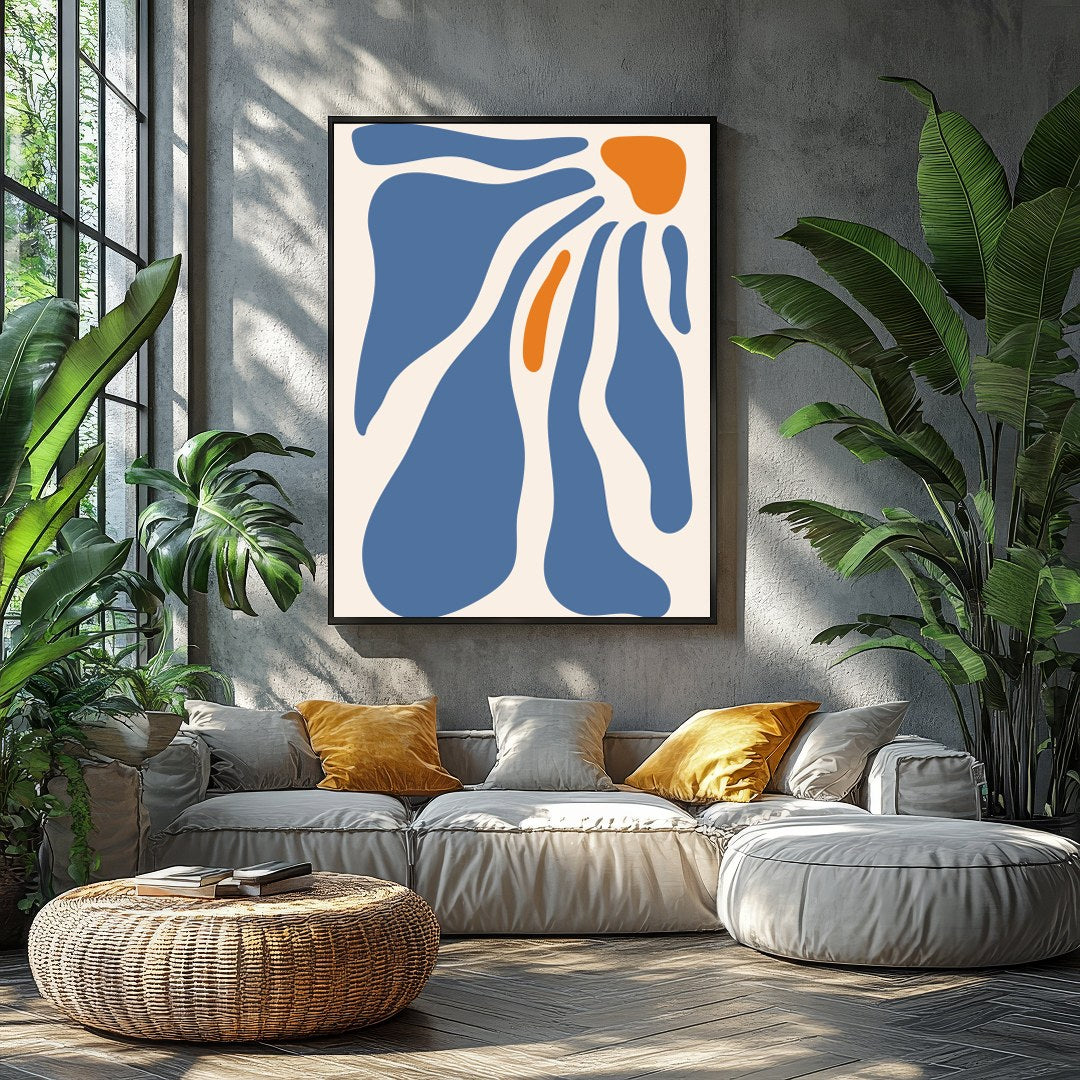 Immerse yourself in the calming flow of 'Abstract Waves of Serenity.' This captivating piece for Balcony