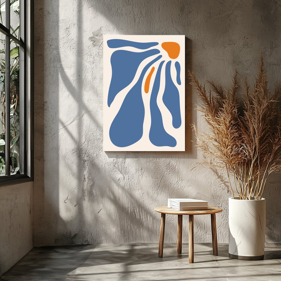 Immerse yourself in the calming flow of 'Abstract Waves of Serenity.' This captivating piece for Entrance