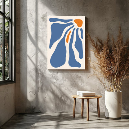 Immerse yourself in the calming flow of 'Abstract Waves of Serenity.' This captivating piece for Entrance