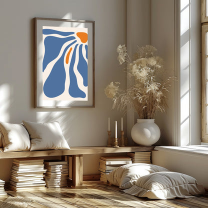 Immerse yourself in the calming flow of 'Abstract Waves of Serenity.' This captivating piece for place