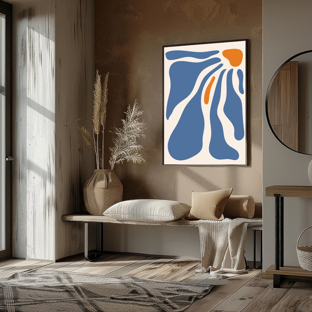 Immerse yourself in the calming flow of 'Abstract Waves of Serenity.' This captivating piece for sweet-home
