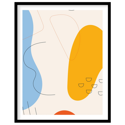Immerse yourself in the subtle dance of colors and shapes with this captivating abstract piece. for retreat