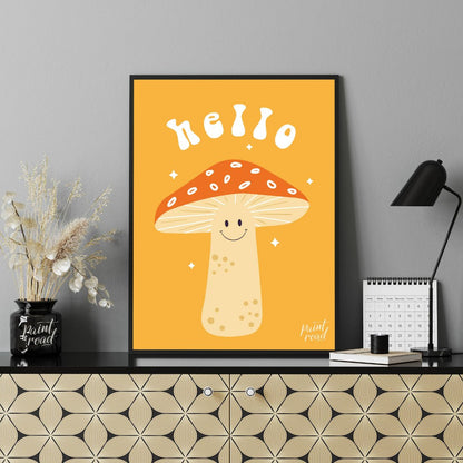Adorable Hello Mushroom Painting available online at Paintroad showing adorable baby room and bright