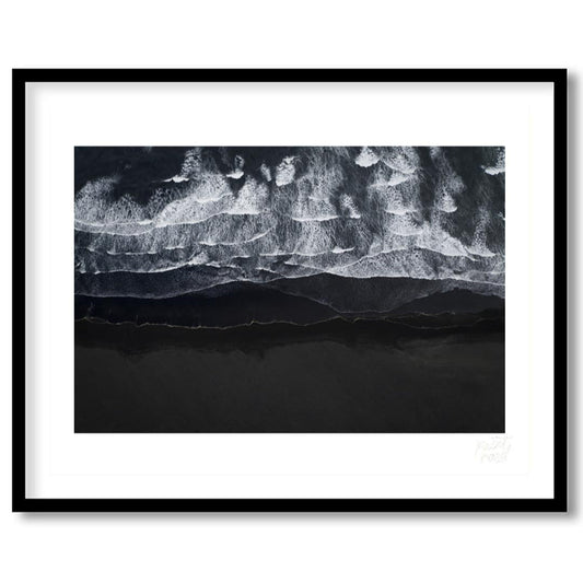 Aerial Black Sand Beach Painting at Aerial Black Sand Beach buy online at Paint Road featuring aerial view Black sand beach and coastal