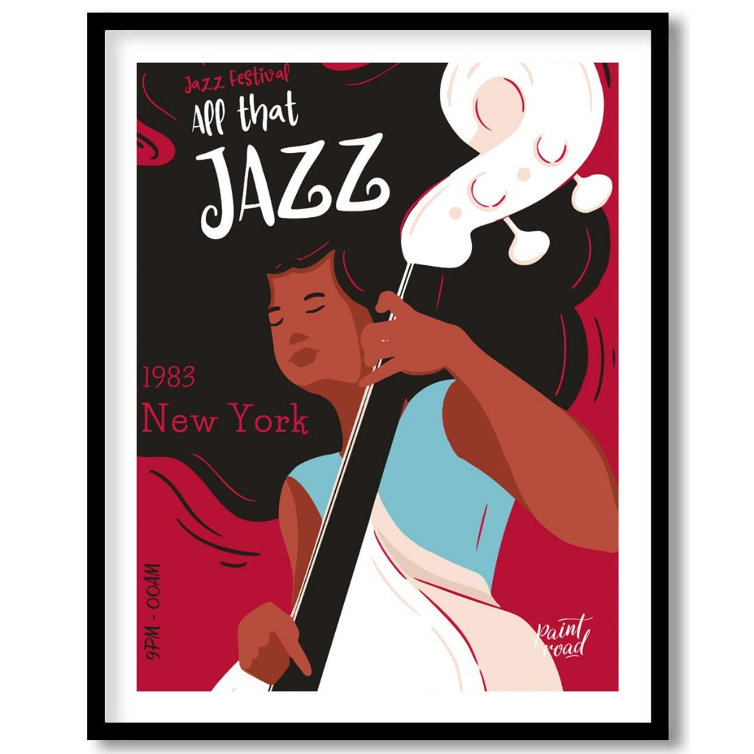 This stylish and energetic poster advertises a “Jazz Festival” with the bold title “APP that JAZZ”.… for place