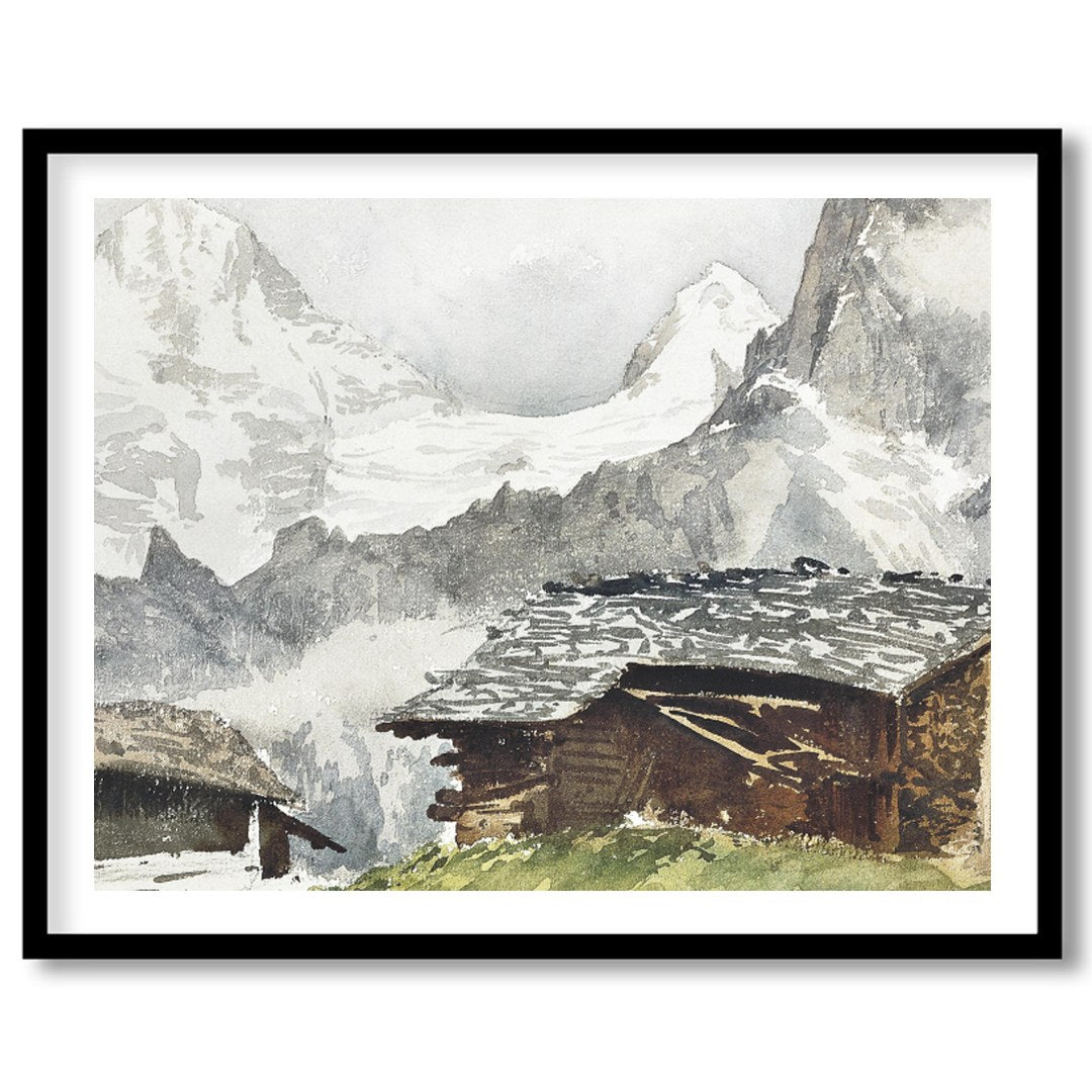 Capture the tranquil beauty of the alpine landscape with this exquisite painting. This artwork for nook
